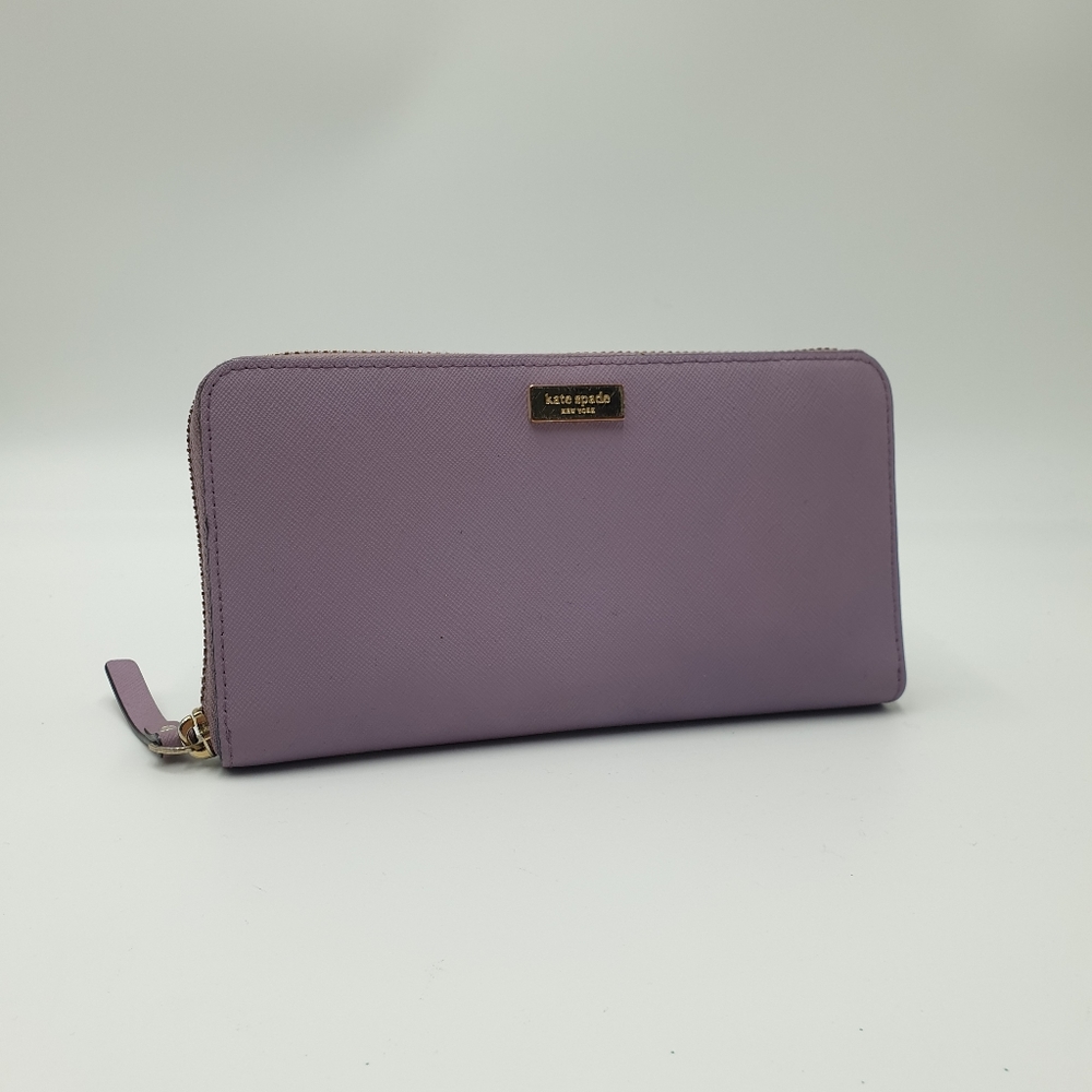 Kate Spade New York Newbury Lane Neda Purple Lilac Leather Wallet - Picture 16 of 16